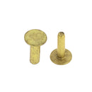 Lot de 10 rivets en laiton pour poignée de couteau, diamètre 8mm, longueur 12mm, marque Gobin Daudé.
