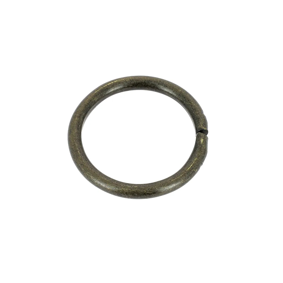 Anneau rond en acier laiton vieilli pour maroquinerie Ø 25 mm