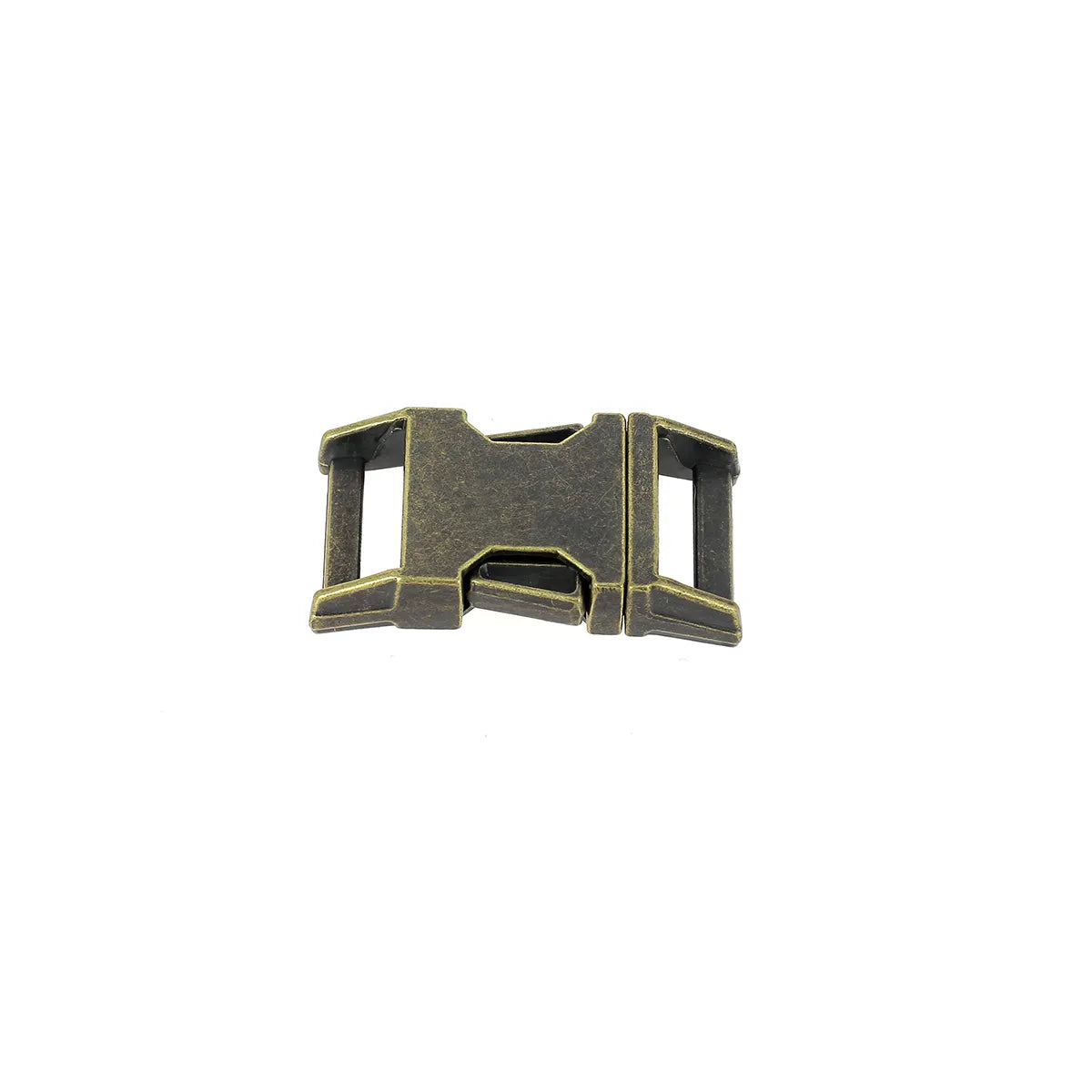 Fermeture clip en laiton vieilli de 20 mm, pièce de bouclerie pour accessoires en cuir ou textile.
