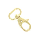Mousqueton tournant en laiton de 16 mm, boucle de bouclerie avec pivot, utilisé pour la fixation sécurisée.