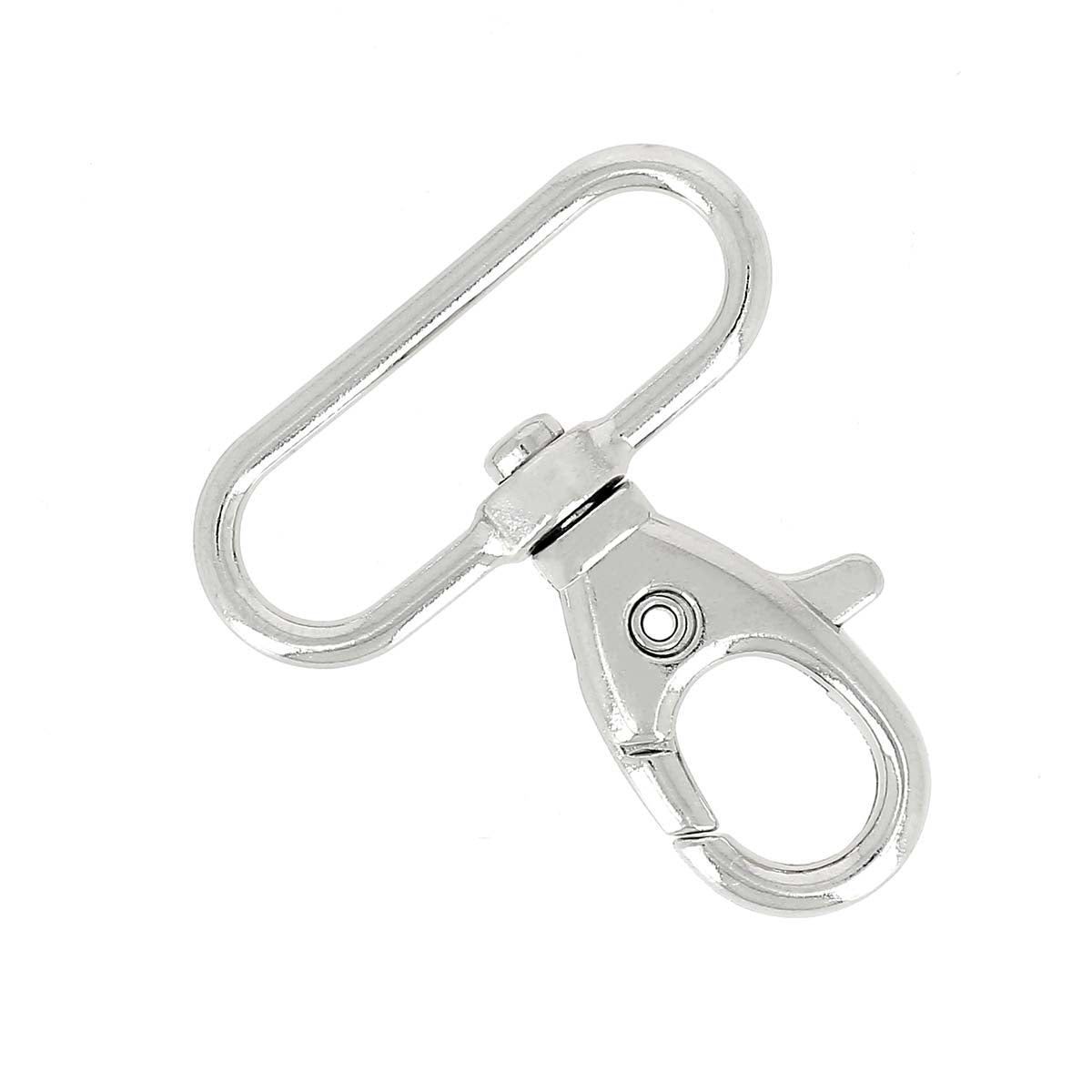 Mousqueton tournant en nickel de 30 mm, bouclerie robuste pour fixation sécurisée, par Autres.