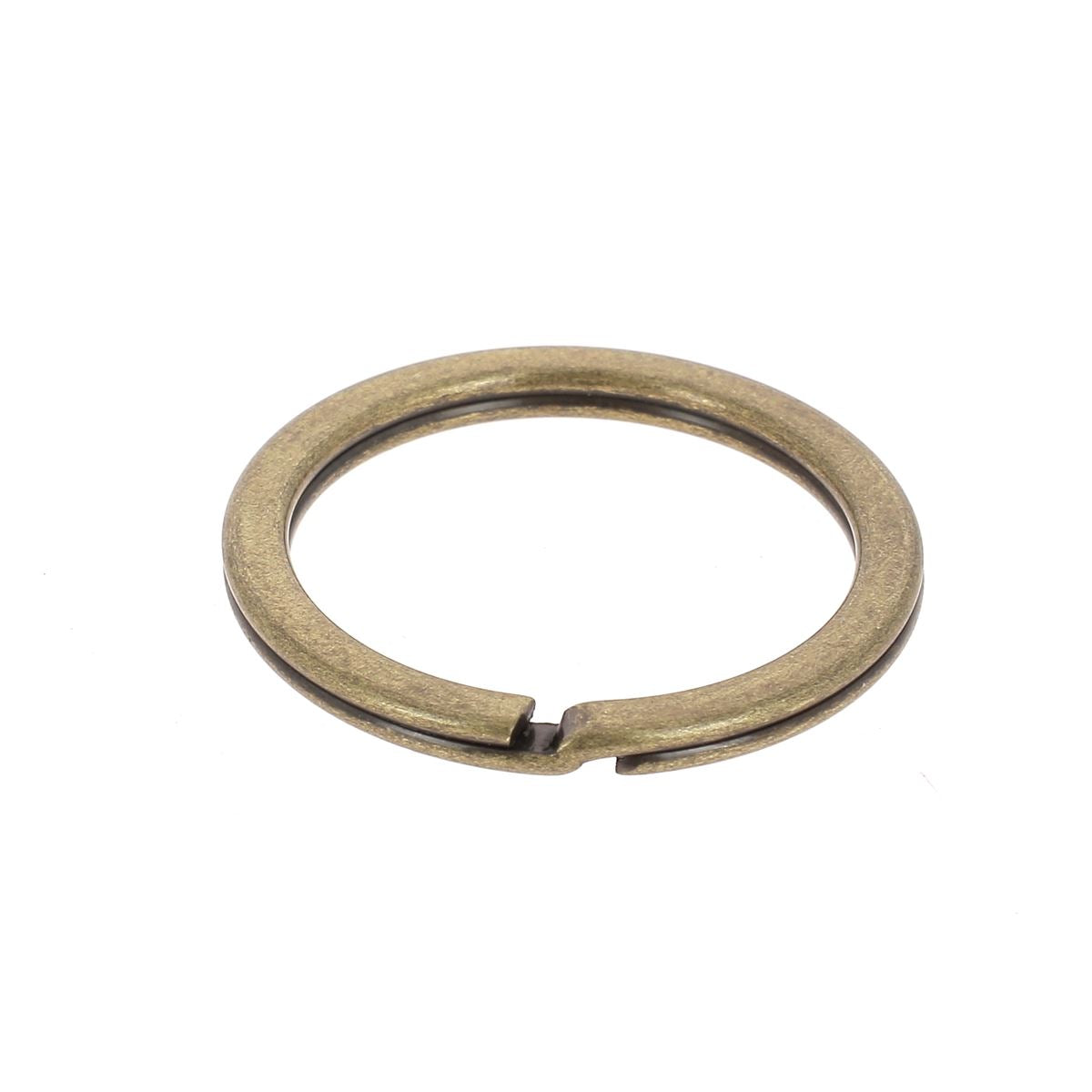 Anneau plat de porte-clés de 25 mm, boucle en métal de la marque Autres, vue de face avec surface lisse et finition métallique