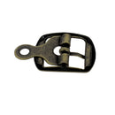 Mini boucles doubles avec chape en acier YVA, en laiton vieilli, pour boucle de ceinture ou accessoires.