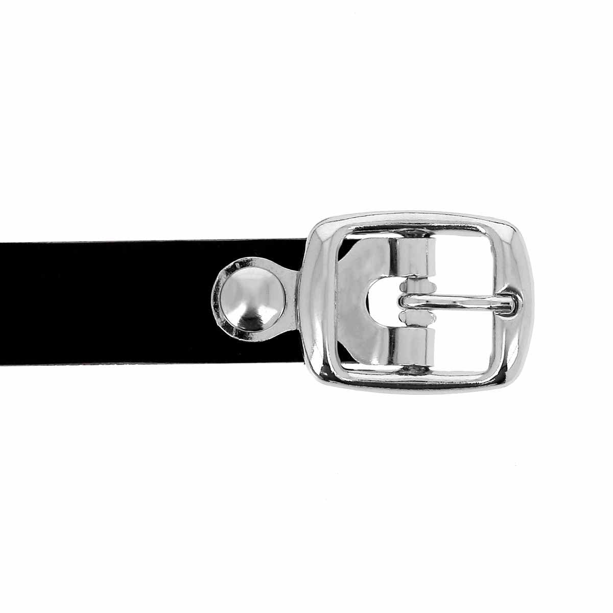 Lot de mini boucles doubles avec chape en acier YVA, bouclerie nickelée pour ceinture ou accessoires.