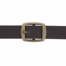 Boucles doubles en acier et laiton vieilli pour ceinture, bouclerie de style minimaliste et durable.