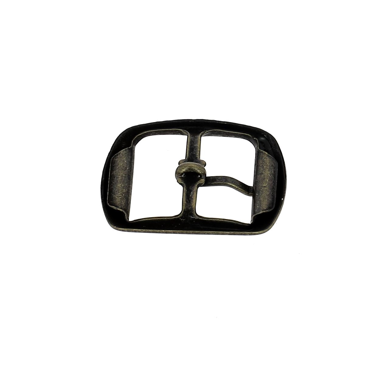 Boucles de ceinture doubles en acier et laiton vieilli, bouclerie élégante de la marque Autres, pour accessoires mode.