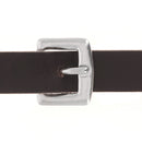 Boucle de ceinture Mini boucle ÉZO en nickelée, 13 mm, accessoire de bouclerie robuste et élégant.