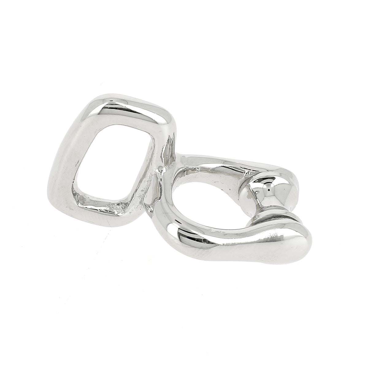 Poulie de chambon en inox de type bouclerie, montrée en gros plan sur fond neutre.
