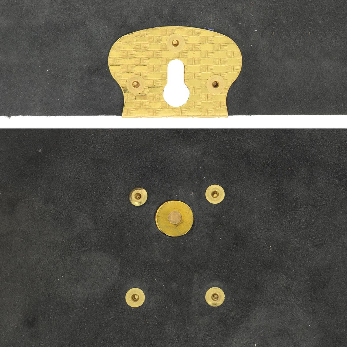 Fermoir pour sac en laiton Poursin, modèle État-Major SEM 89, dimensions 47x65mm, accessoire de maroquinerie.