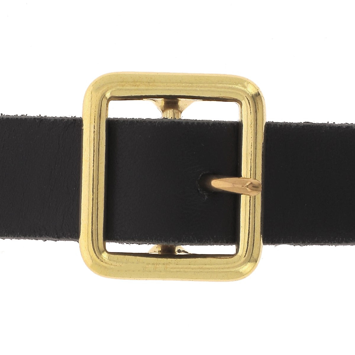 Boucle de ceinture double en laiton de 23mm de la marque Poursin, conçue pour la boucle en cuir ou tissu.