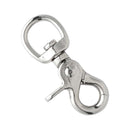 Mousqueton mexicain à bélière ronde en nickel de 16mm, boucle de bouclerie Tandy Leather pour accessoires et création artisanale.