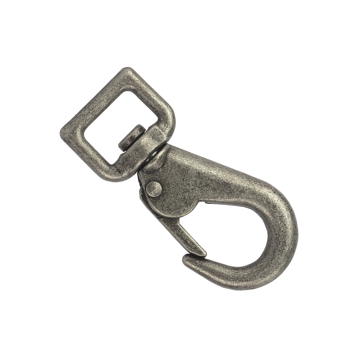 Mousqueton tournant en laiton de grande taille, bouclerie solide et résistante, idéal pour la fabrication de sacs ou la maroquinerie.