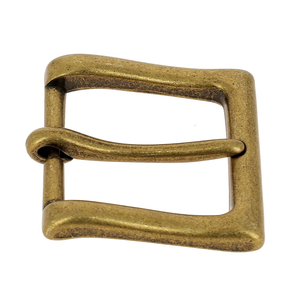 Boucle de ceinture Ivan Bandera en bouclerie, finition métallique élégante et robuste, vue de face.