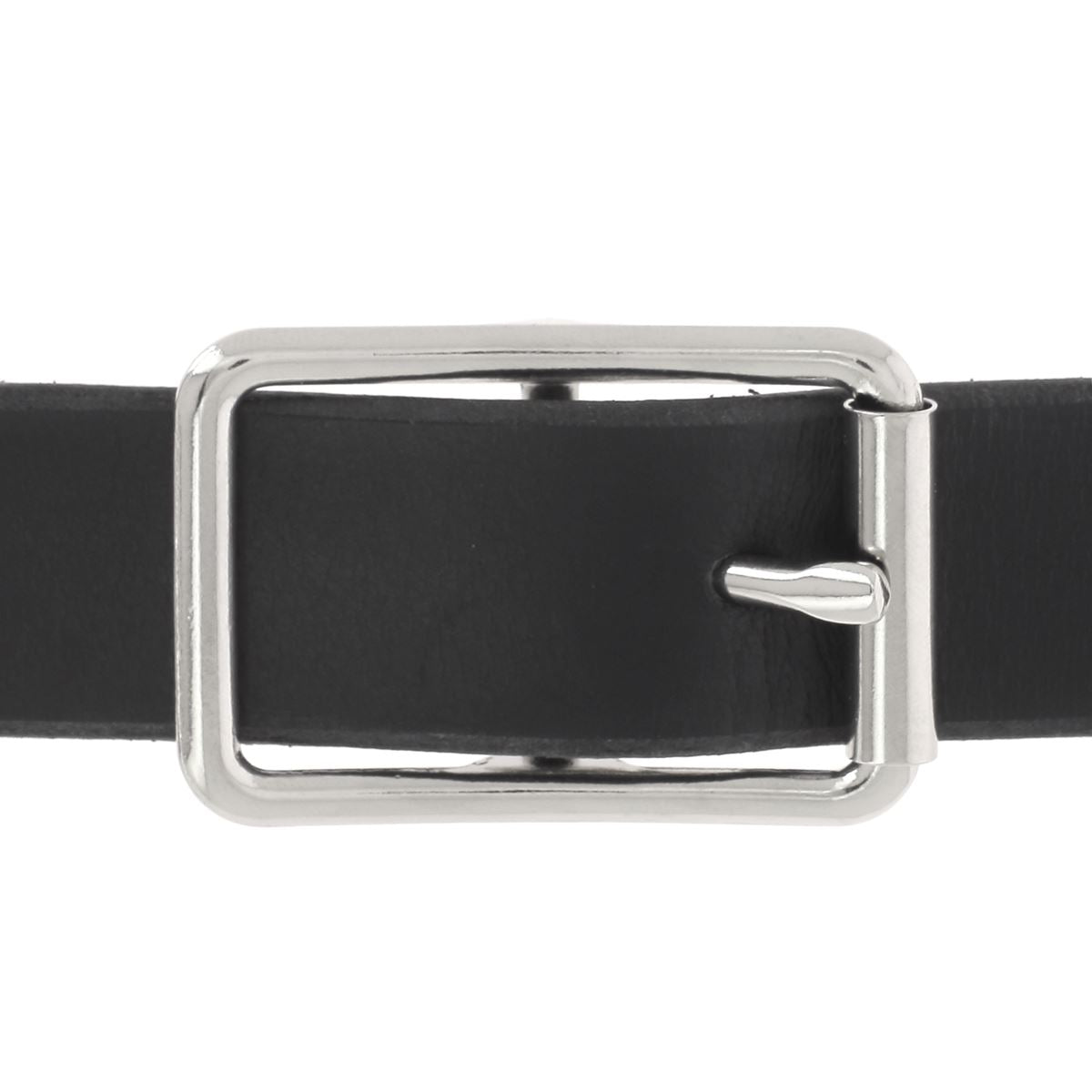 Boucle de ceinture double à rouleau FEY en fer avec mécanisme de fermeture, pour ceinture en cuir ou tissu.