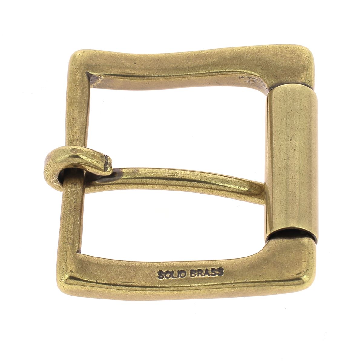 Boucle de ceinture à rouleau en laiton NOO, boucle de ceinture en laiton, style boucle de ceinture en laiton brillant.