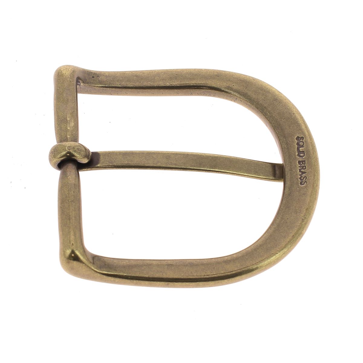 Boucle de ceinture en laiton IVE, bouclerie élégante pour ceinture en cuir ou tissu, finition soignée et design classique.