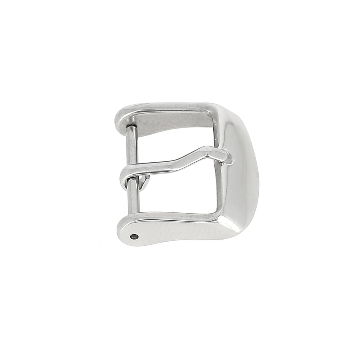 Boucle pour bracelet de montre en inox nickelé, boucle de bijouterie pour bracelet de montre, finition métallique brillante.