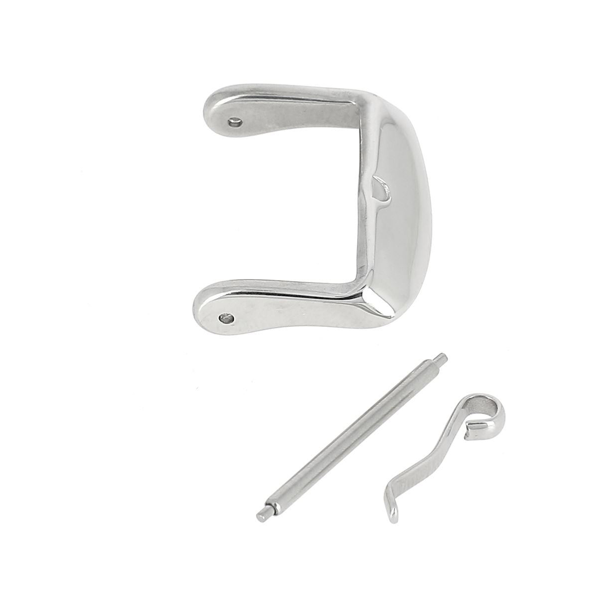 Boucle pour bracelet de montre en inox nickelé, boucle de montre en acier inoxydable pour bracelet de montre.