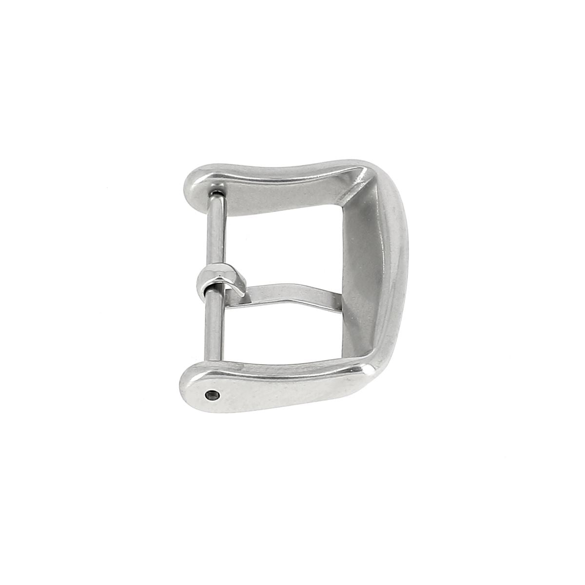 Boucle pour bracelet de montre en inox nickelé, pièce de bouclerie pour bracelet de montre, design durable et résistant.