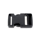 Boucle clip à ouverture rapide en plastique noir pour lanière de largeur 4 cm