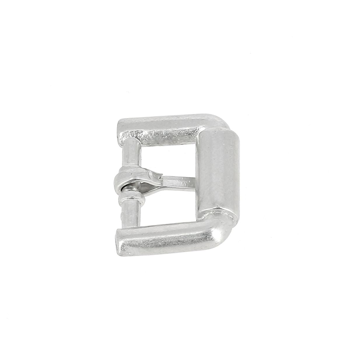 Boucle de ceinture en faux rouleau KIMO argent vieilli, 15mm, bouclerie élégante pour ceinture en cuir.