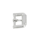 Boucle de ceinture en faux rouleau KIMO argent vieilli, 15mm, bouclerie élégante pour ceinture en cuir.