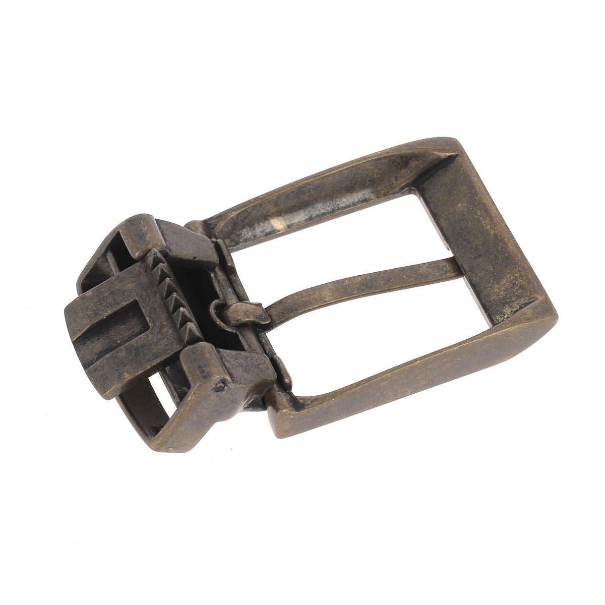 Boucle de ceinture à griffe OLI en laiton vieilli, 30mm, pièce de bouclerie pour ceinture élégante et durable.