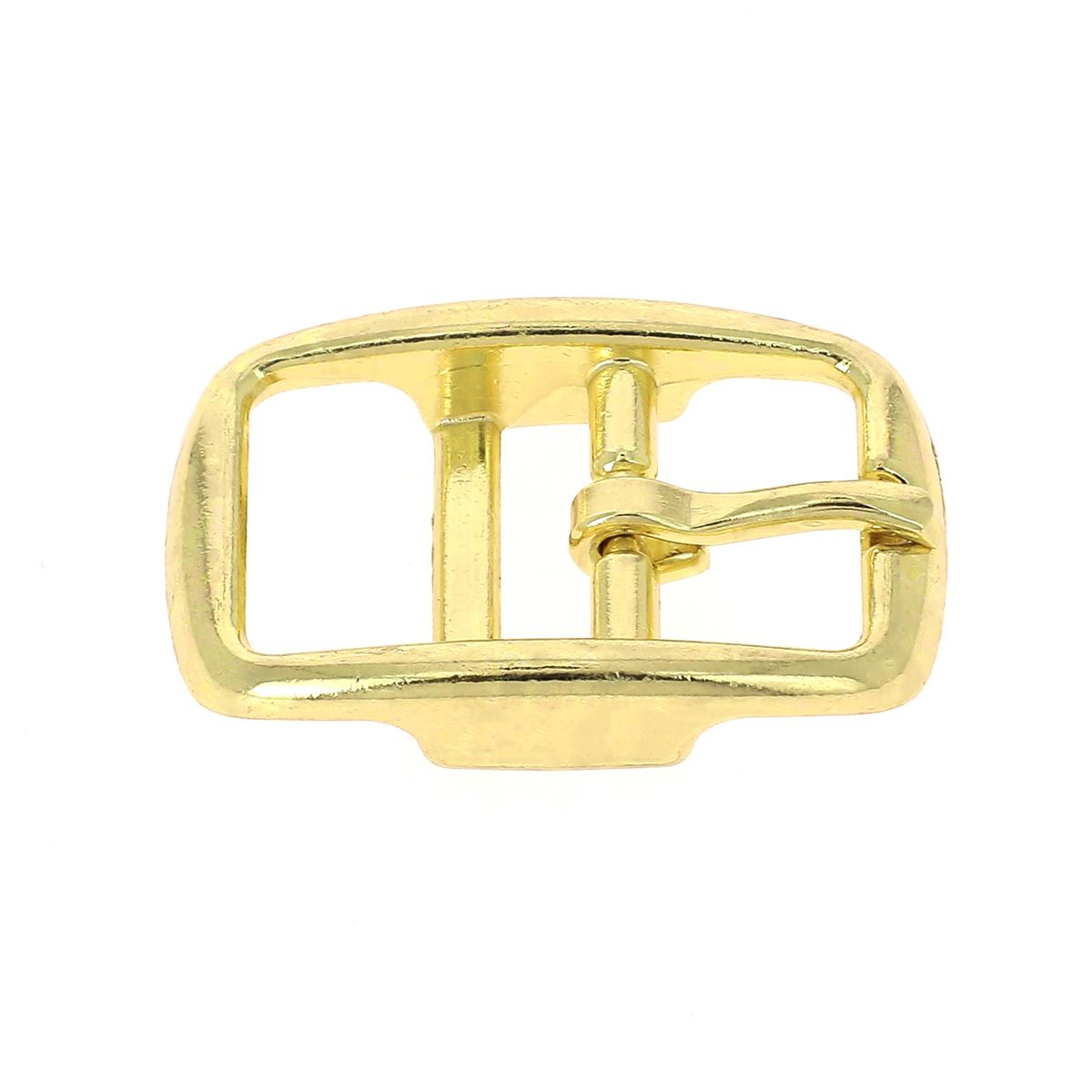 Boucle double barre NIN en laiton, boucle de bouclerie robuste pour leathercraft ou equitation.