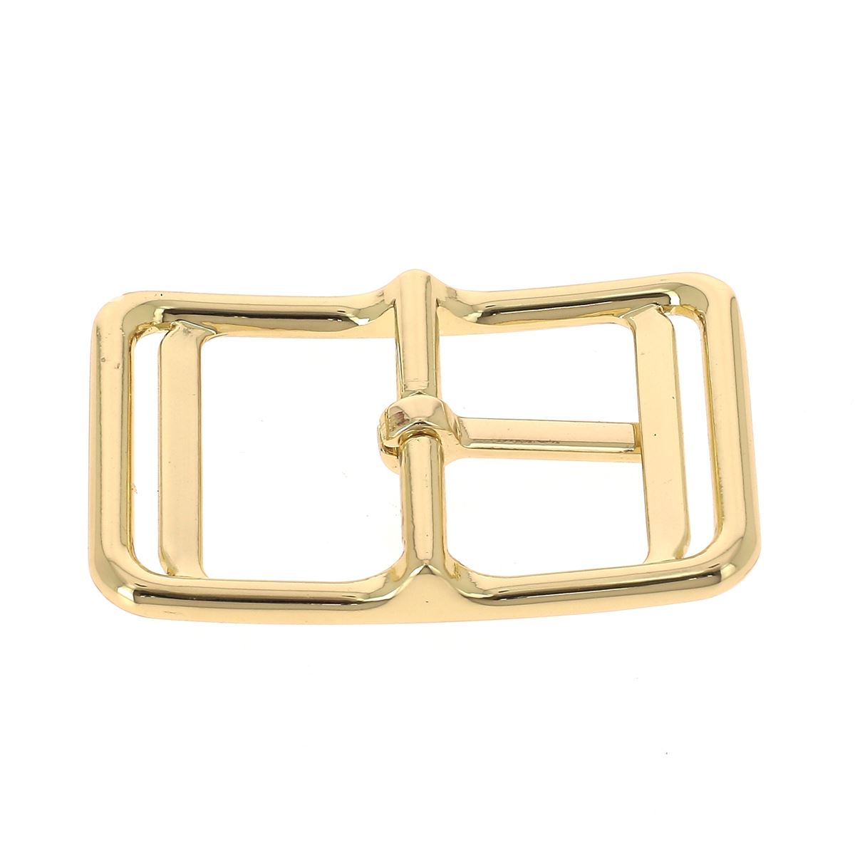 Boucle de ceinture double IKO 30mm en bouclerie, en métal, avec finition brillante, pour ceinture élégante et robuste.