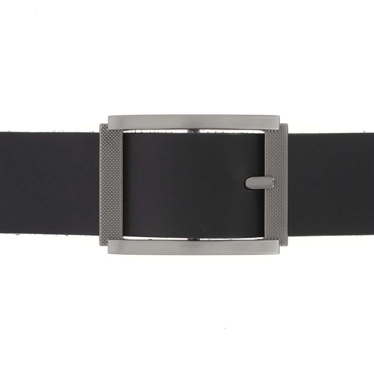 Boucle de ceinture double RUZ en canon de fusil satiné de 35 mm, boucle de ceinture de style bouclerie en métal.