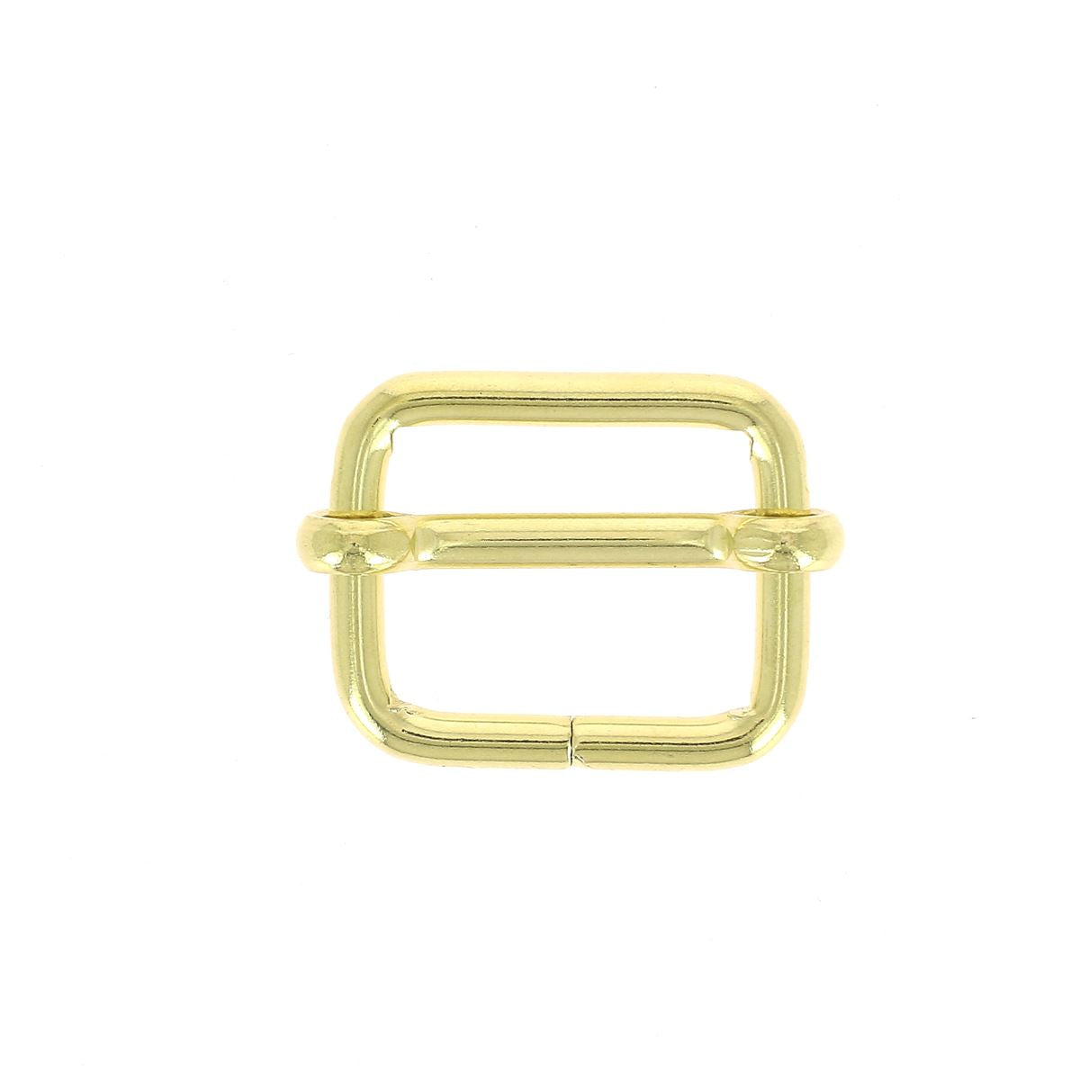 Boucle coulissante en laiton avec fil épais, accessoires de bouclerie pour fabrication de bijoux ou maroquinerie.