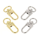 Mousqueton tournant en bouclerie, attache ronde en métal, utilisé pour la fixation sécurisée, visible avec boucle tournante.