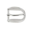 Boucle de ceinture DOL 30mm en bouclerie, finition métallisée, pour ceinture en cuir ou tissu, image en gros plan.