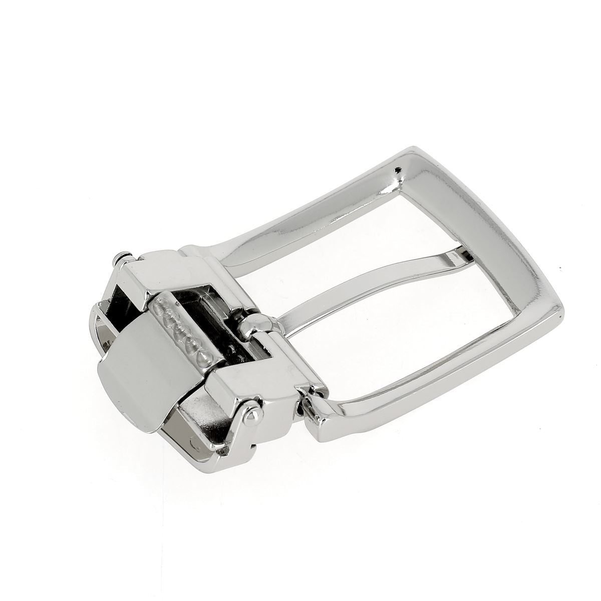 Boucle de ceinture à griffe KOL en nickel satiné, 30mm, pour fixation robuste et élégante sur la ceinture.