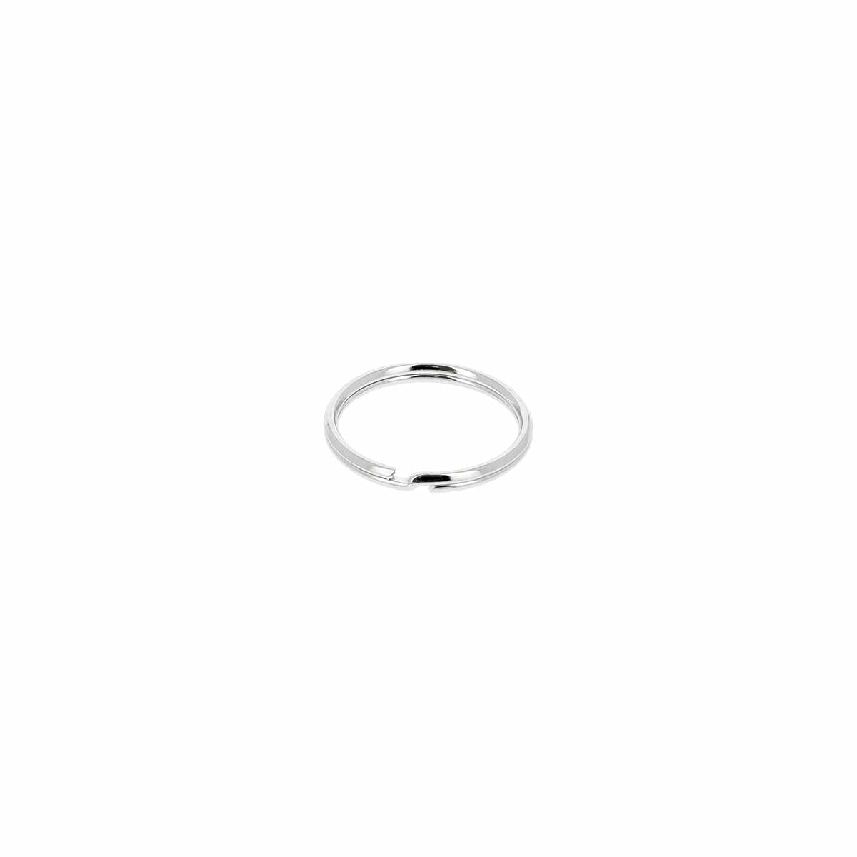 Anneau rond ajusté de porte-clés TEO en bouclerie, finition métallique, pour fixer et organiser clés et accessoires.