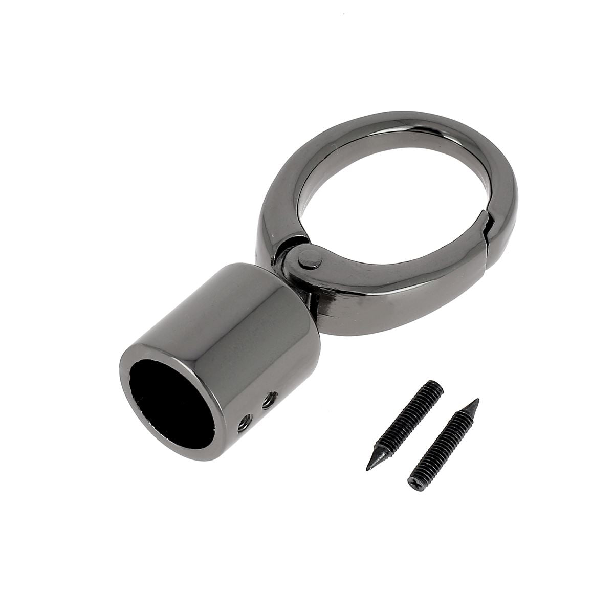 Porte-clé pompon de 13 mm avec mousqueton ovale, boucle en métal pour clés ou accessoires, design coloré et tendance.