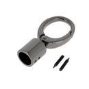 Porte-clé pompon de 13 mm avec mousqueton ovale, boucle en métal pour clés ou accessoires, design coloré et tendance.