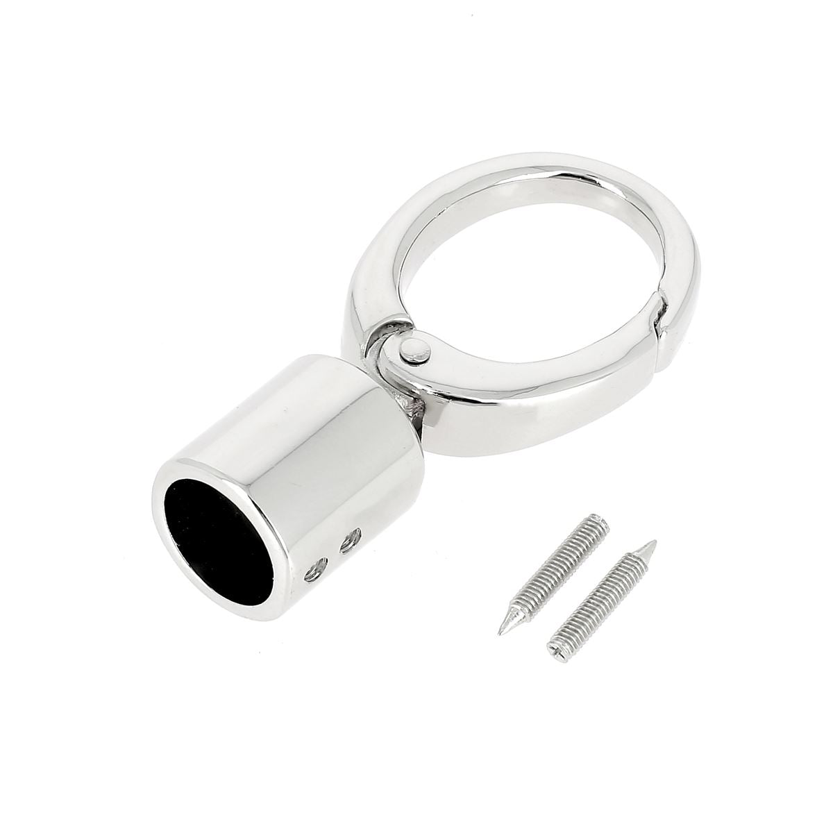 Porte-clé avec pompon de 13 mm et mousqueton ovale, boucle de fixation en métal, accessoire de décoration ou de sac.