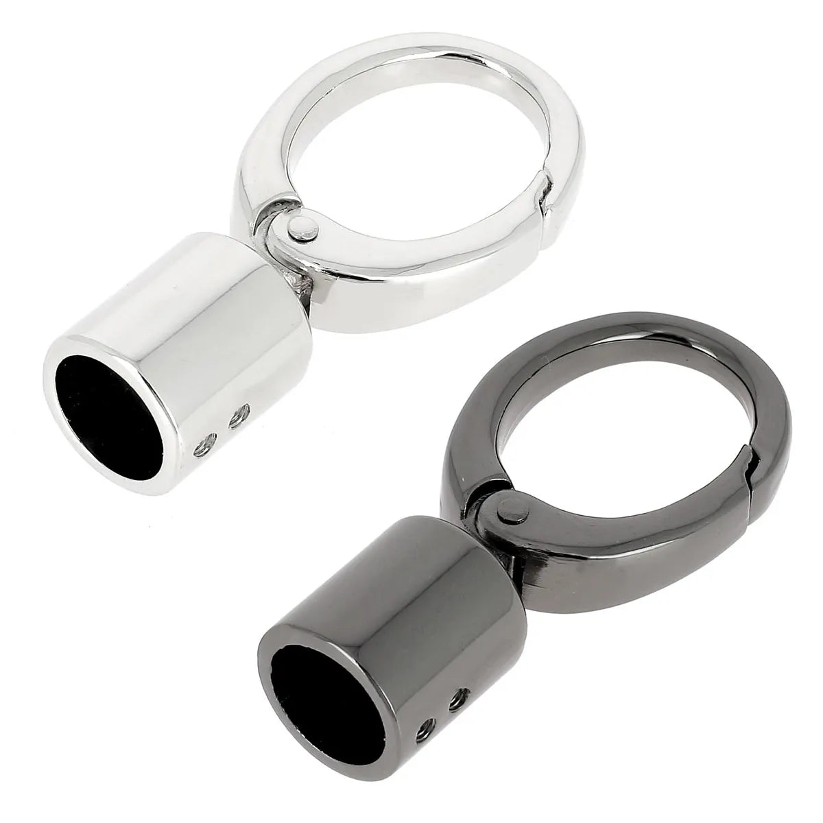 Porte-clé pompon de 13mm avec mousqueton ovale, boucle en bouclerie, accessoire coloré et tendance.