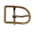Boucle de ceinture double GEM en laiton vieilli, 35 mm, accessoire de bouclerie pour ceintures en cuir.