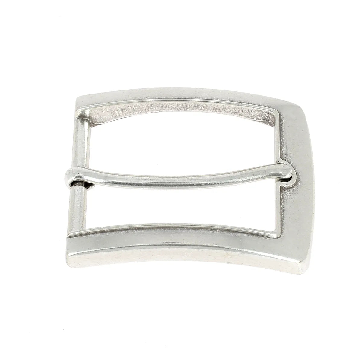 Boucle de ceinture argent vieilli LYO, 35 mm, en bouclerie de style élégant et robuste pour ceinture en cuir.