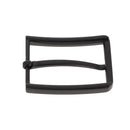 Boucle de ceinture FYN en noir mat, 35mm, en boucle de ceinture de style boucle de ceinture en métal noir pour accessoire mode.