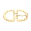 Boucle de ceinture double en doré clair de 30mm, pièce de bouclerie pour ceintures, finition élégante et robuste.
