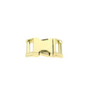 Fermeture clip en laiton, bouclerie artisanale, pour accessoires ou bijoux, avec finition métallique brillante.