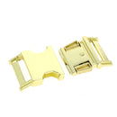 Fermeture clip en laiton, bouclerie durable pour bijoux ou accessoires, image montrant la pièce en métal brillant.