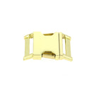 Fermeture clip en laiton pour bouclerie, pièce métallique solide et durable, idéale pour la fabrication de bijoux ou accessoires.
