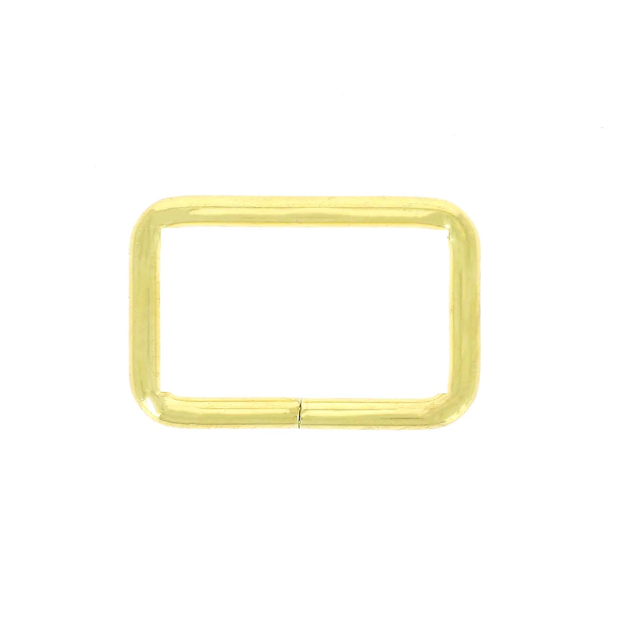 Passant rectangulaire en laiton pour bouclerie, avec fil épais, utilisé pour la fixation ou la couture.
