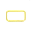Passant rectangulaire en laiton avec fil épais, pièce de bouclerie pour fixation ou finition.