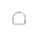 Mousqueton demi-rond pour maroquinerie - 20mm - Nickelé