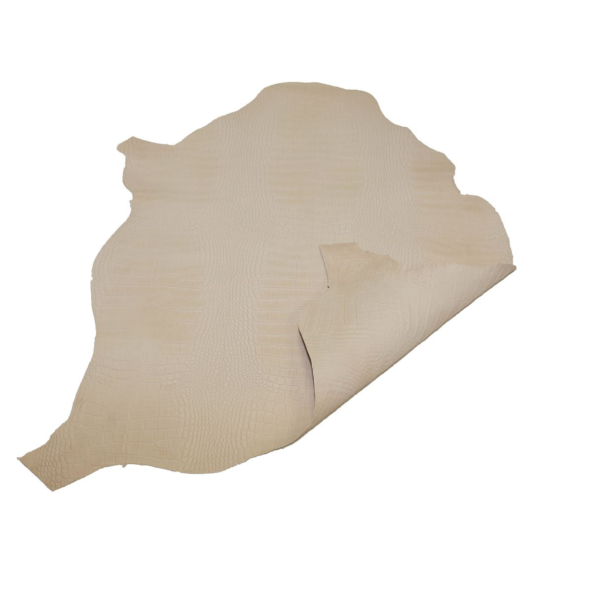 Peau de cuir de basane imitation crocodile naturelle, texture réaliste, pour projets de maroquinerie ou décoration.
